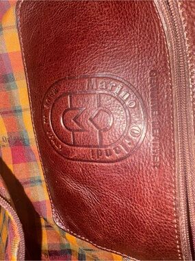 Marino Orlandi Red-Brown Leather Crossbody Bag brand new no tags